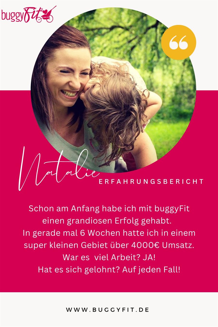 Broschüre: Erfahrungsbericht Natalie, über 4000 Euro Umsatz